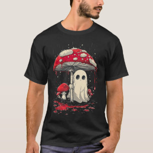 Cottagecore Halloween Ghost Mushroom Spooky  T-Shirt