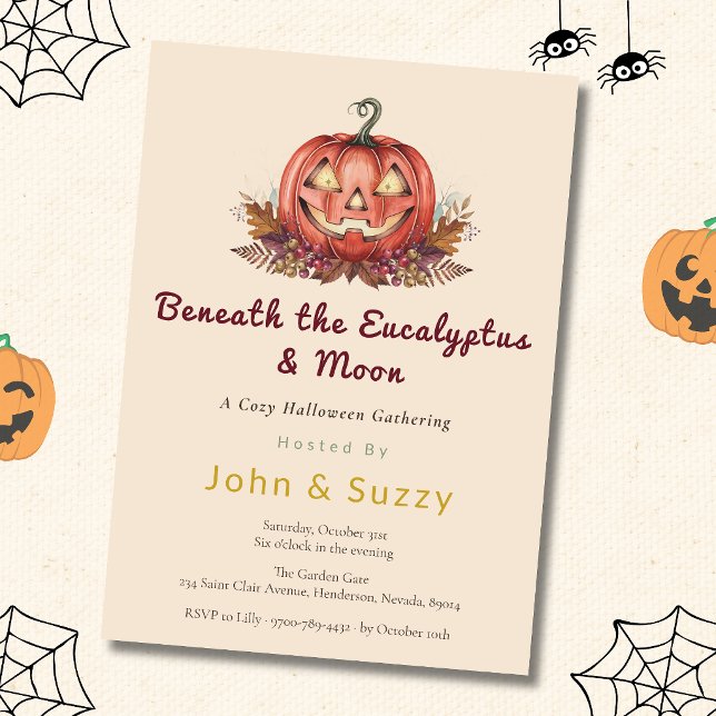 Cottagecore Halloween Pumpkin  Invitation (Creator Uploaded)