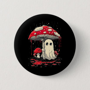 Cottagecore Halloween Shirt Ghost Mushroom Spooky 6 Cm Round Badge