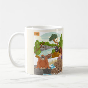 Cottagecore Jungle Animals Coffee Mug - Cute Safar