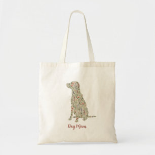 Cottagecore Labrador Retriever Wildflower Dog Mum Tote Bag