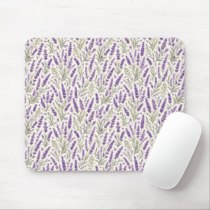 Cottagecore Lavender Sprig Botanical Mouse Mat