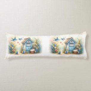 Cottagecore Love Letters Bluebird Mailbox Body Cushion