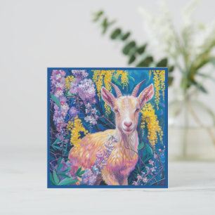 Cottagecore Lucky Capricorn Zodiac Birthday Thank You Card