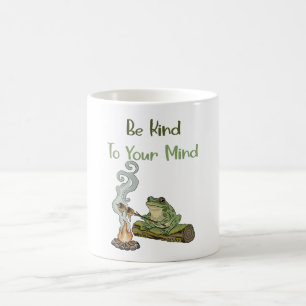 Cottagecore Mental Health Self-Care Frog Coffee Mug