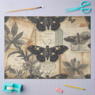 Cottagecore Moon Moth Botanicals Apothecary Tissue Paper