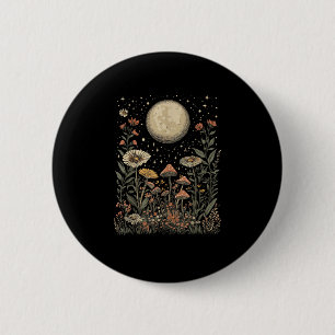 Cottagecore Moon Mushroom Moonphase Goblincore 6 Cm Round Badge