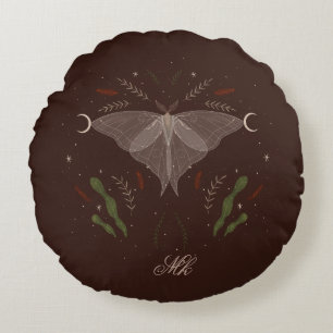 Cottagecore Moth Personalised Throw Pillow