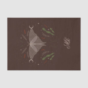 Cottagecore Moth Personalised Throw Pillow Tissue Paper