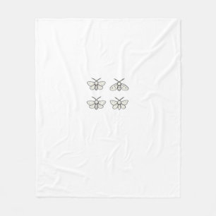 Cottagecore Moths Classic Fleece Blanket