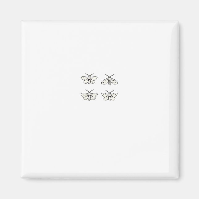 Cottagecore Moths Classic Magnet (Front)