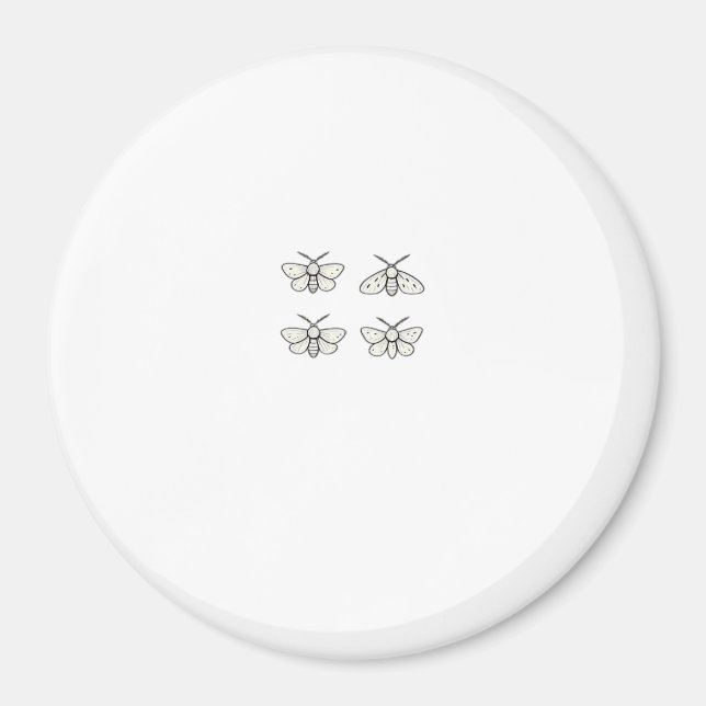 Cottagecore Moths Classic Magnet (Front)