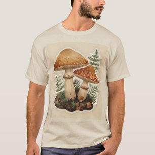 Cottagecore Mushroom Botanical Nature Aesthetic T- T-Shirt