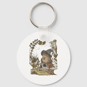 Cottagecore Mushroom Botanical Witchy Frog Goblinc Key Ring