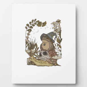 Cottagecore Mushroom Botanical Witchy Frog Goblinc Plaque