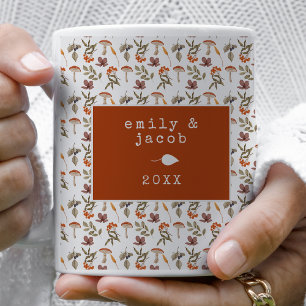 Cottagecore Mushroom Botanical Woodsy Christmas Coffee Mug