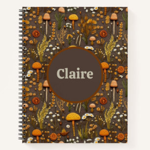 Cottagecore Mushroom Embroidery Bullet Journal