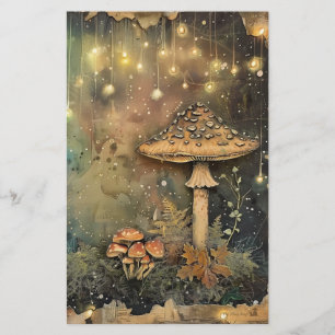 Cottagecore Mushroom Fairy Light Stationery