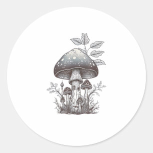 Cottagecore Mushroom Goblincore Aesthetic  Mushroo Classic Round Sticker