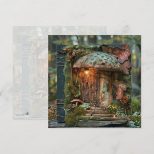 Cottagecore Mushroom Green Book Scrapbook Journal Invitation