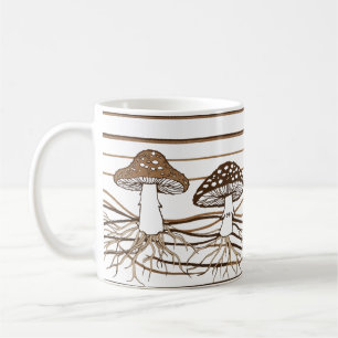 Cottagecore Mushroom Roots Knit Art Classic Mug