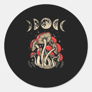 Cottagecore Mushrooms Academia Goblincore Aestheti Classic Round Sticker