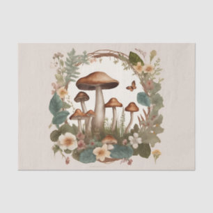 Cottagecore Mushrooms Decoupage Tissue Paper