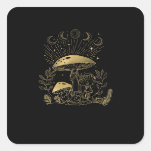 Cottagecore Mushrooms Fungi Goblincore Aesthetic Square Sticker