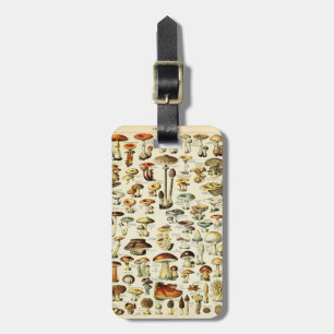 Cottagecore Mushrooms Vintage Naturalist Luggage Tag