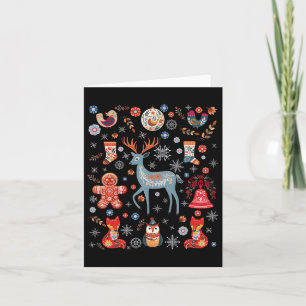 Cottagecore Nordic Hygge Folk Art Scandinavian Chr Card