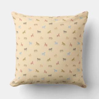 Cottagecore Pastel Western Wild Horses Cushion