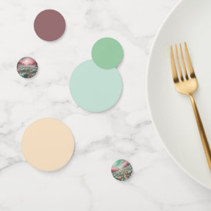 Cottagecore personalised Pink & Mint Pumpkin Patch Confetti