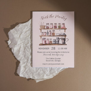 Cottagecore Pink Kitchen Bridal Shower Invitation
