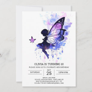 Cottagecore Princess Fairy Birthday Charm Invitation