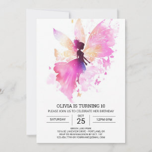 Cottagecore Princess Fairy Birthday Charm Invitation