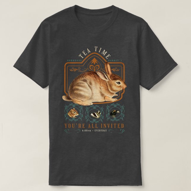 Cottagecore  Rabbit  T-Shirt (Design Front)