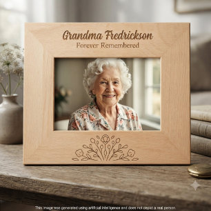 Cottagecore Remembrance Floral Memorial Tribute Etched Frames