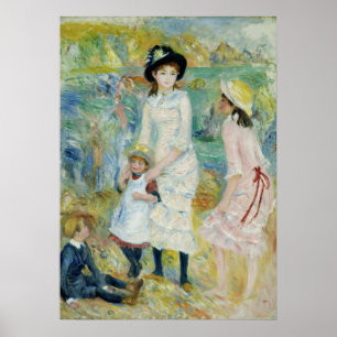Cottagecore Renoir Coastal Childhood Painting Poster