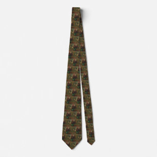 Cottagecore Renoir Floral Vintage Rose Art Tie