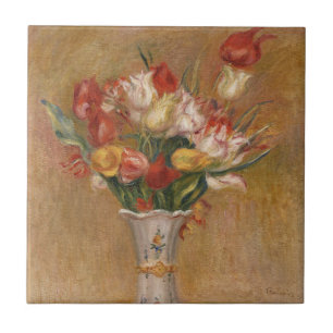 Cottagecore Renoir Floral Vintage Tulip Art Tile