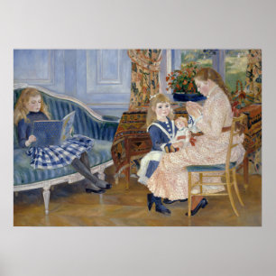 Cottagecore Renoir Pastoral Childhood Scene Poster
