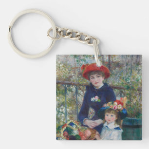Cottagecore Renoir Sisters Garden Landscape Key Ring