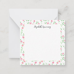 Cottagecore Roses Personalised Vintage Hand-Drawn  Card