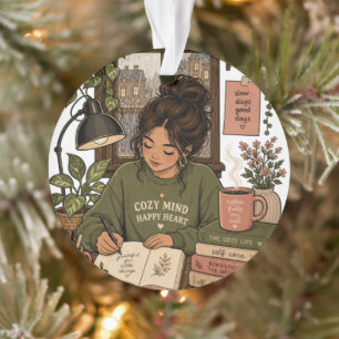 Cottagecore Self Care Illustration Ornament