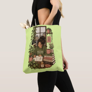 Cottagecore Self Care Illustration Tote Bag