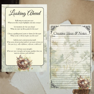 Cottagecore Soft Yellow Binder Journal Prompt Page