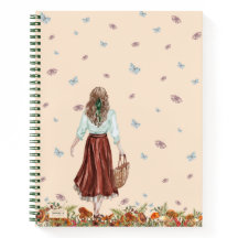 Cottagecore Spiral Notebook 8.5"x11" 
