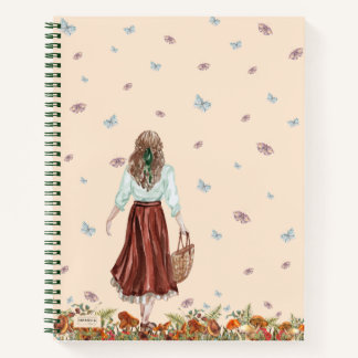 Cottagecore Spiral Notebook 8.5"x11" 