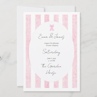 Cottagecore Stripes Wedding Invitation
