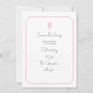 Cottagecore Stripes Wedding Invitation 